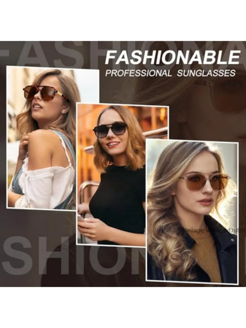 Retro Aviator Sunglasses 4 Pack for Women Men Plastic Frame